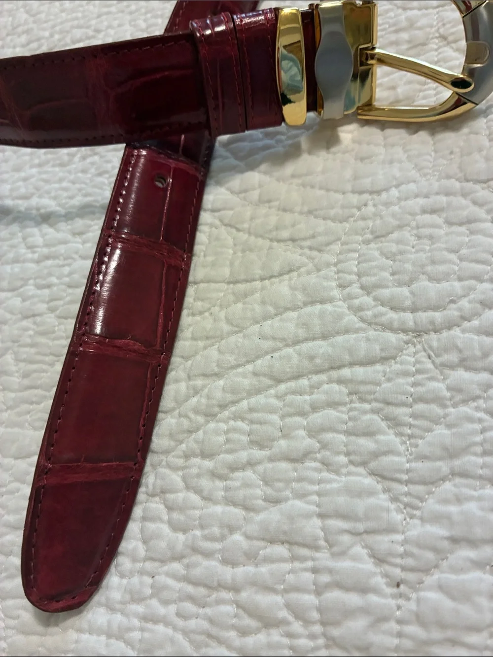 Classic crocodile skins sophisticated red